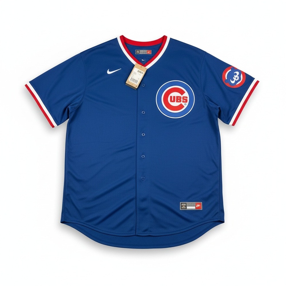 Chicago Cubs Nike Cooperstown Collection 1984 Alternate Blue Jersey Men XXL